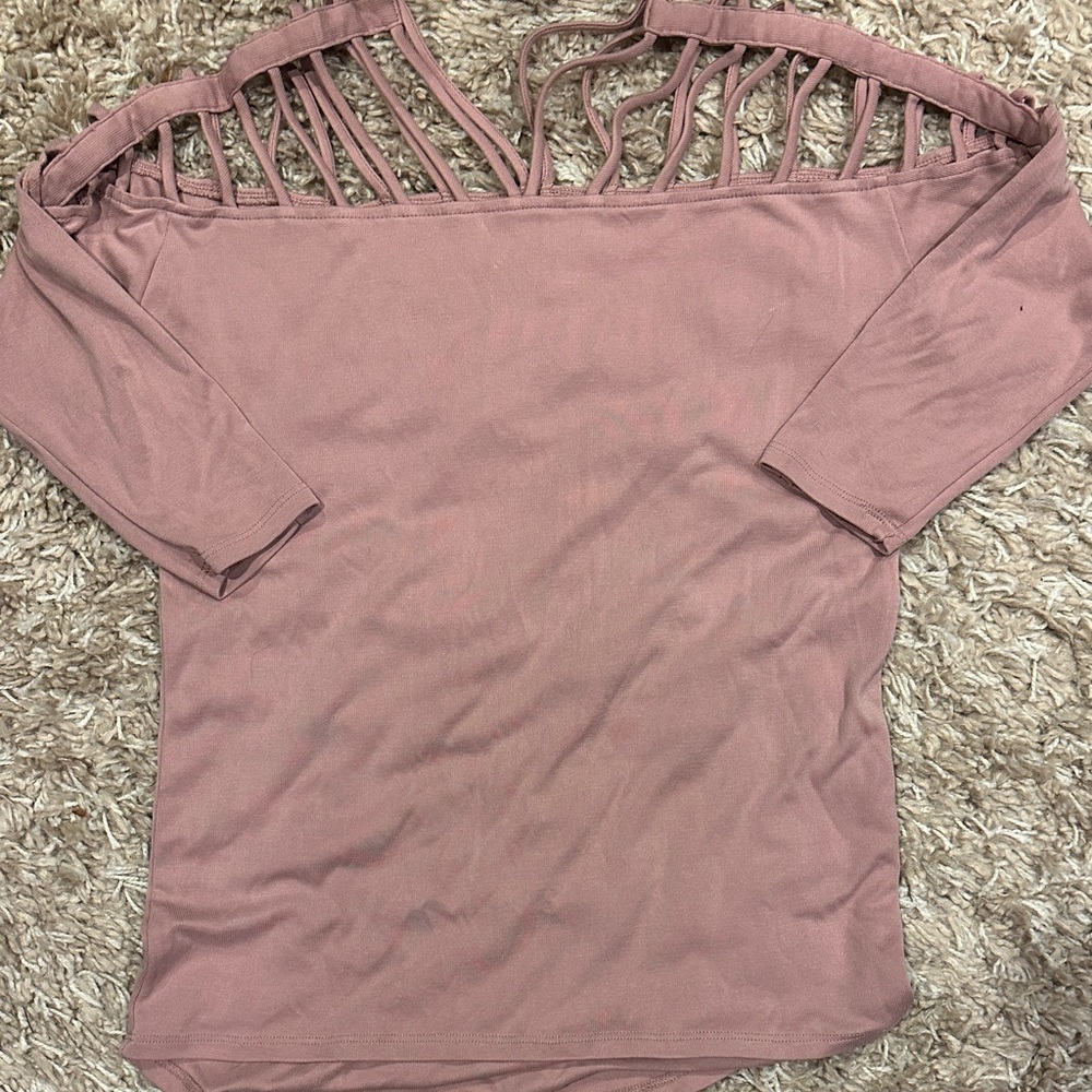 Women's Pink Cutout Top